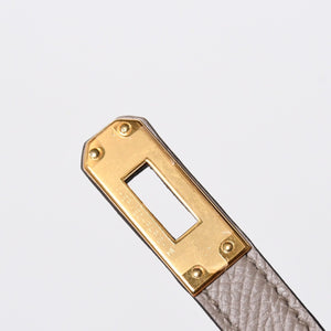 新品同様 HERMES エルメス MINI KELLY Ⅱ ミニケリー2 ハンドバッグ D刻印 ヴォーエプソン グリアスファルト GD金具 外縫い 2019年製 中古 4a007491