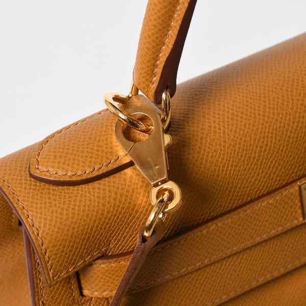 新品同様品 HERMES エルメス KELLY 28 ケリー 28 2WAYバッグ セサミ ヴォーエプソン B刻印 外縫い 2023年製 ゴールド金具 中古 4a007492