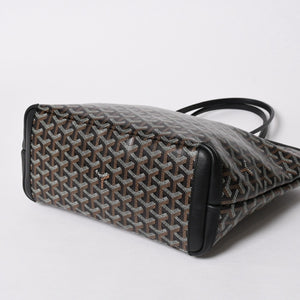 極美品 GOYARD ゴヤール アルトワMM トートバッグ ハンドバッグ コーティングキャンバス レザー ブラック 中古 4a007165