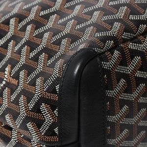極美品 GOYARD ゴヤール アルトワMM トートバッグ ハンドバッグ コーティングキャンバス レザー ブラック 中古 4a007165