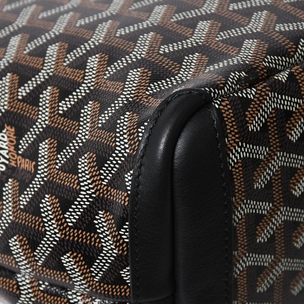 極美品 GOYARD ゴヤール アルトワMM トートバッグ ハンドバッグ コーティングキャンバス レザー ブラック 中古 4a007165