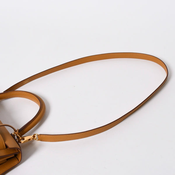 新品同様品 HERMES エルメス KELLY 28 ケリー 28 2WAYバッグ セサミ ヴォーエプソン B刻印 外縫い 2023年製 ゴールド金具 中古 4a007492