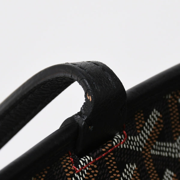 極美品 GOYARD ゴヤール アルトワMM トートバッグ ハンドバッグ コーティングキャンバス レザー ブラック 中古 4a007165