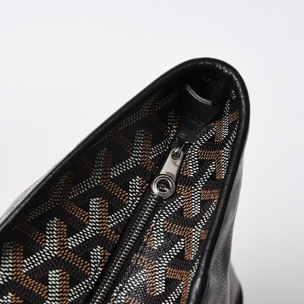 極美品 GOYARD ゴヤール アルトワMM トートバッグ ハンドバッグ コーティングキャンバス レザー ブラック 中古 4a007165