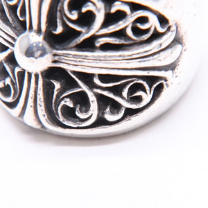 CHROME HEARTS クロムハーツ CLASSIC OVAL CROSS クラシック オーバルクロスリング 重量43.76g サイズ21号 シルバー925 美品 中古 4a007499