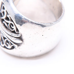 CHROME HEARTS クロムハーツ CLASSIC OVAL CROSS クラシック オーバルクロスリング 重量43.76g サイズ21号 シルバー925 美品 中古 4a007499