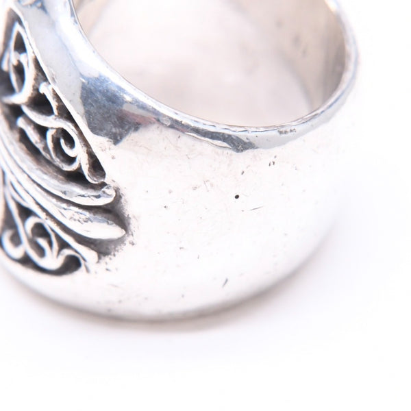 CHROME HEARTS クロムハーツ CLASSIC OVAL CROSS クラシック オーバルクロスリング 重量43.76g サイズ21号 シルバー925 美品 中古 4a007499