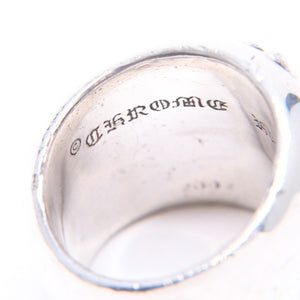 CHROME HEARTS クロムハーツ CLASSIC OVAL CROSS クラシック オーバルクロスリング 重量43.76g サイズ21号 シルバー925 美品 中古 4a007499