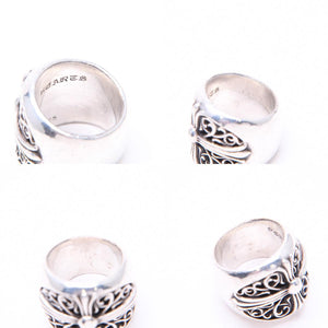 CHROME HEARTS クロムハーツ CLASSIC OVAL CROSS クラシック オーバルクロスリング 重量43.76g サイズ21号 シルバー925 美品 中古 4a007499
