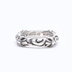 CHROME HEARTS クロムハーツ SBT BAND RING SBT バンドリング 指輪 重量約8.62g サイズ9号 シルバー925 美品 中古 4a007531