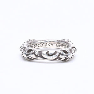 CHROME HEARTS クロムハーツ SBT BAND RING SBT バンドリング 指輪 重量約8.62g サイズ9号 シルバー925 美品 中古 4a007531
