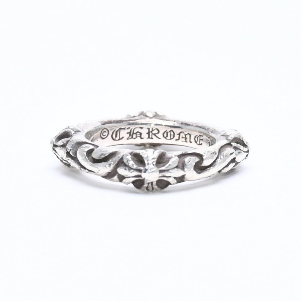CHROME HEARTS クロムハーツ SBT BAND RING SBT バンドリング 指輪 重量約8.62g サイズ9号 シルバー925 美品 中古 4a007531