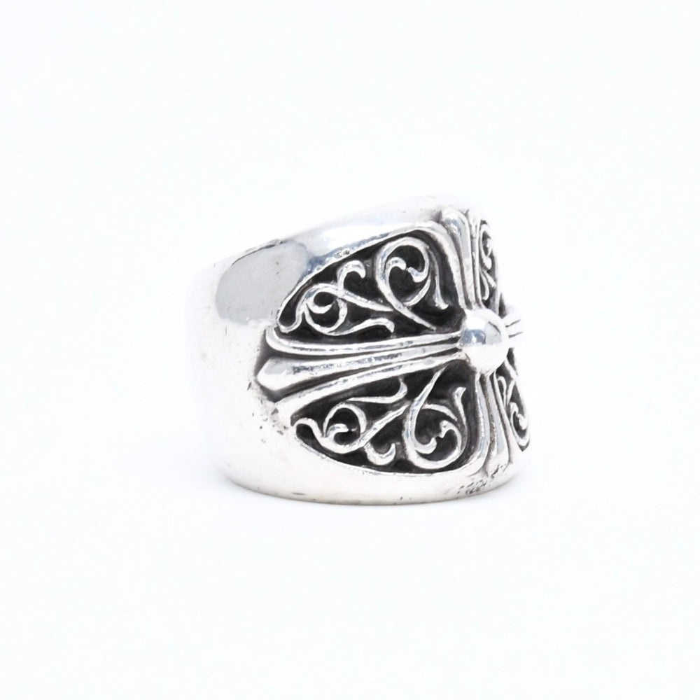 CHROME HEARTS クロムハーツ CLASSIC OVAL CROSS クラシック オーバルクロスリング 重量43.76g サイズ21号 シルバー925 美品 中古 4a007499
