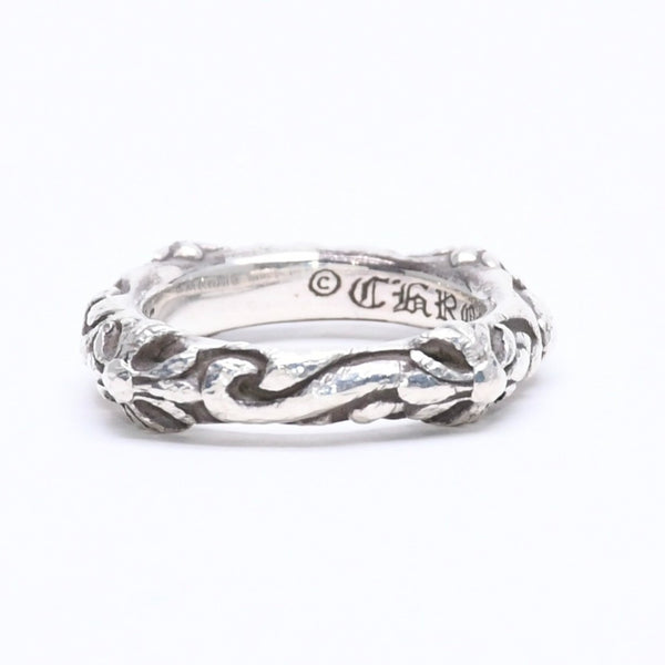 CHROME HEARTS クロムハーツ SBT BAND RING SBT バンドリング 指輪 重量約8.62g サイズ9号 シルバー925 美品 中古 4a007531