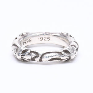 CHROME HEARTS クロムハーツ SBT BAND RING SBT バンドリング 指輪 重量約8.62g サイズ9号 シルバー925 美品 中古 4a007531