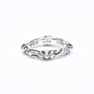 CHROME HEARTS クロムハーツ SBT BAND RING SBT バンドリング 指輪 重量約8.62g サイズ9号 シルバー925 美品 中古 4a007531