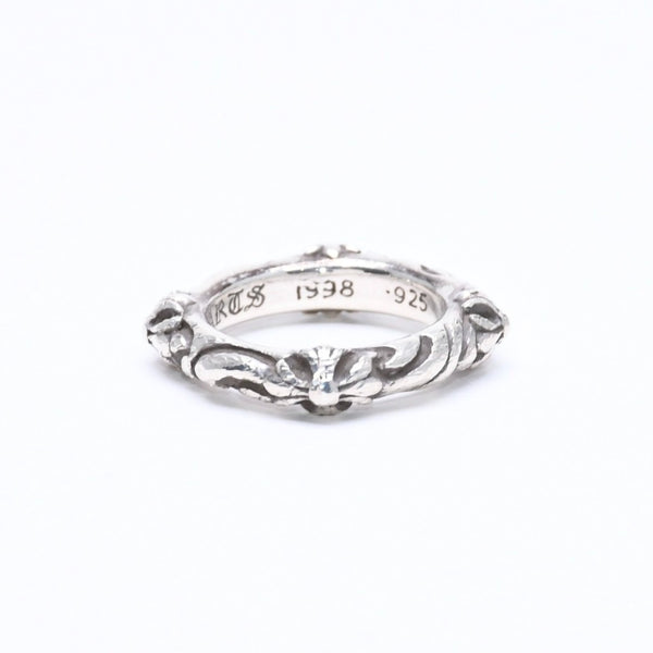 CHROME HEARTS クロムハーツ SBT BAND RING SBT バンドリング 指輪 重量約8.62g サイズ9号 シルバー925 美品 中古 4a007531