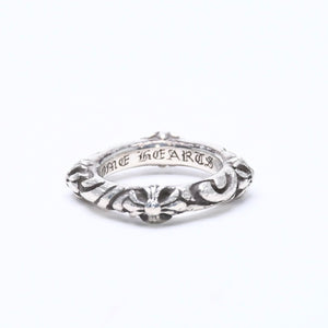 CHROME HEARTS クロムハーツ SBT BAND RING SBT バンドリング 指輪 重量約8.62g サイズ9号 シルバー925 美品 中古 4a007531