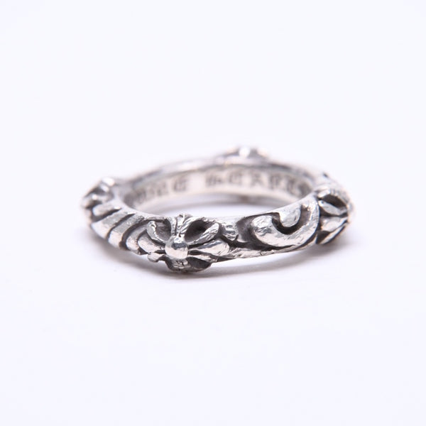 CHROME HEARTS クロムハーツ SBT BAND RING SBT バンドリング 指輪 重量約8.62g サイズ9号 シルバー925 美品 中古 4a007531