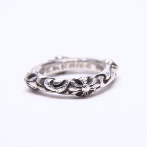 CHROME HEARTS クロムハーツ SBT BAND RING SBT バンドリング 指輪 重量約8.62g サイズ9号 シルバー925 美品 中古 4a007531