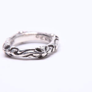 CHROME HEARTS クロムハーツ SBT BAND RING SBT バンドリング 指輪 重量約8.62g サイズ9号 シルバー925 美品 中古 4a007531