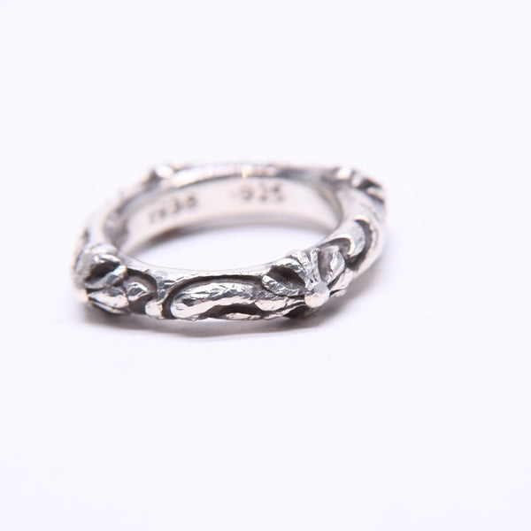 CHROME HEARTS クロムハーツ SBT BAND RING SBT バンドリング 指輪 重量約8.62g サイズ9号 シルバー925 美品 中古 4a007531