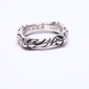 CHROME HEARTS クロムハーツ SBT BAND RING SBT バンドリング 指輪 重量約8.62g サイズ9号 シルバー925 美品 中古 4a007531