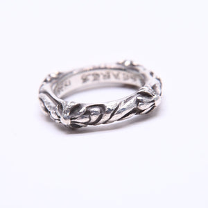 CHROME HEARTS クロムハーツ SBT BAND RING SBT バンドリング 指輪 重量約8.62g サイズ9号 シルバー925 美品 中古 4a007531