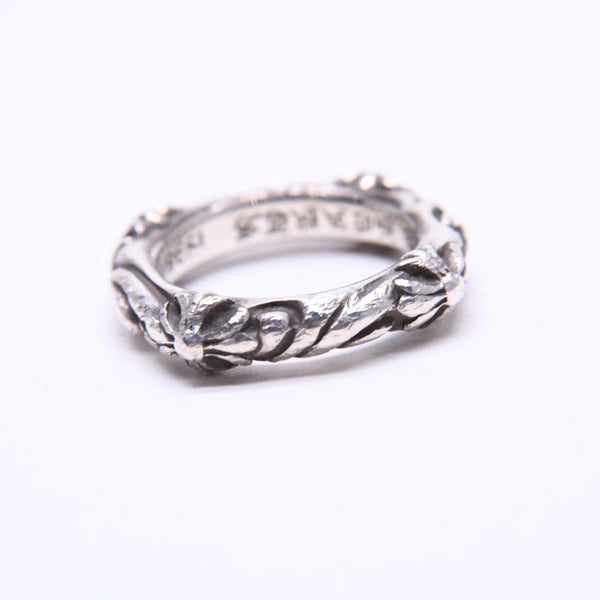 CHROME HEARTS クロムハーツ SBT BAND RING SBT バンドリング 指輪 重量約8.62g サイズ9号 シルバー925 美品 中古 4a007531
