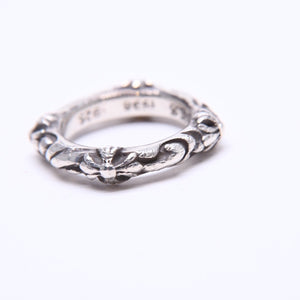 CHROME HEARTS クロムハーツ SBT BAND RING SBT バンドリング 指輪 重量約8.62g サイズ9号 シルバー925 美品 中古 4a007531