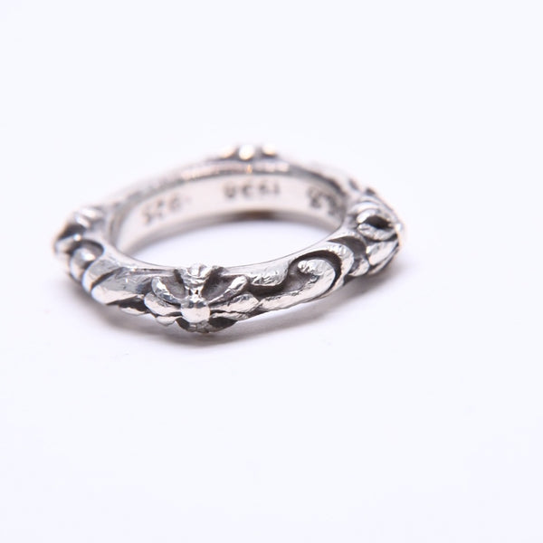 CHROME HEARTS クロムハーツ SBT BAND RING SBT バンドリング 指輪 重量約8.62g サイズ9号 シルバー925 美品 中古 4a007531