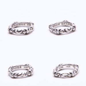 CHROME HEARTS クロムハーツ SBT BAND RING SBT バンドリング 指輪 重量約8.62g サイズ9号 シルバー925 美品 中古 4a007531