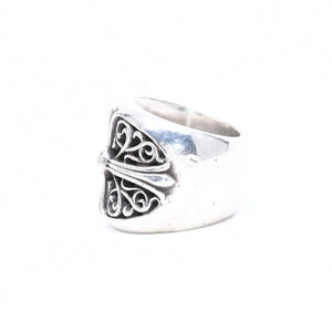 CHROME HEARTS クロムハーツ CLASSIC OVAL CROSS クラシック オーバルクロスリング 重量43.76g サイズ21号 シルバー925 美品 中古 4a007499