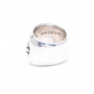 CHROME HEARTS クロムハーツ CLASSIC OVAL CROSS クラシック オーバルクロスリング 重量43.76g サイズ21号 シルバー925 美品 中古 4a007499