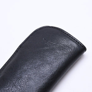 極美品 CHROME HEARTS クロムハーツ PEN CASE レザーペンケース ステーショナリー 筆箱 文房具 CHクロスパッチ ブラック 中古 4a007504
