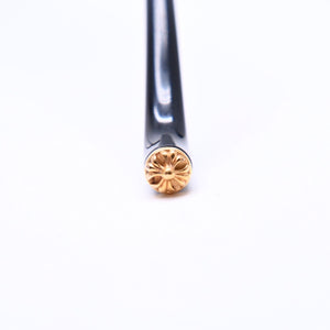 CHROME HEARTS クロムハーツ BEARDED BABY-A ビールデッドベイビー 伊達メガネ アイウェア サイズ56□14-132 CHクロス装飾 美品 中古 4a007495