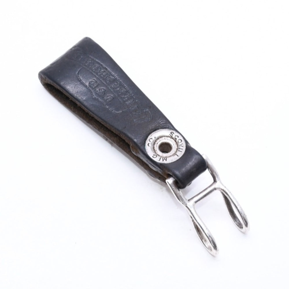CHROME HEARTS クロムハーツ W BELT LOOP CROSS BUTTON Wベルトループ クロスボタン キーリング レザー 美品 中古 4a007530