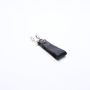 CHROME HEARTS クロムハーツ W BELT LOOP CROSS BUTTON Wベルトループ クロスボタン キーリング レザー 美品 中古 4a007530