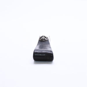 CHROME HEARTS クロムハーツ W BELT LOOP CROSS BUTTON Wベルトループ クロスボタン キーリング レザー 美品 中古 4a007530