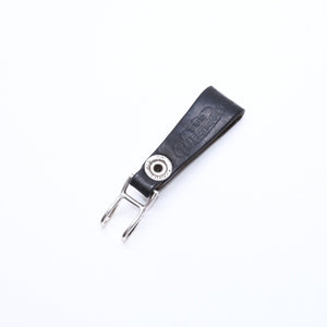 CHROME HEARTS クロムハーツ W BELT LOOP CROSS BUTTON Wベルトループ クロスボタン キーリング レザー 美品 中古 4a007530