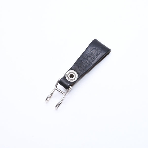 CHROME HEARTS クロムハーツ W BELT LOOP CROSS BUTTON Wベルトループ クロスボタン キーリング レザー 美品 中古 4a007530