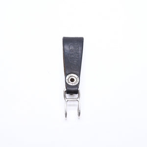 CHROME HEARTS クロムハーツ W BELT LOOP CROSS BUTTON Wベルトループ クロスボタン キーリング レザー 美品 中古 4a007530