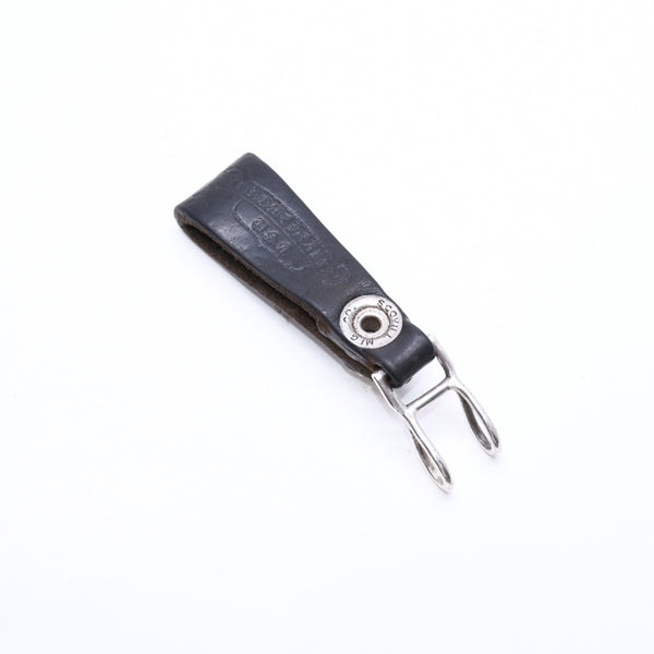 CHROME HEARTS クロムハーツ W BELT LOOP CROSS BUTTON Wベルトループ クロスボタン キーリング レザー 美品 中古 4a007530
