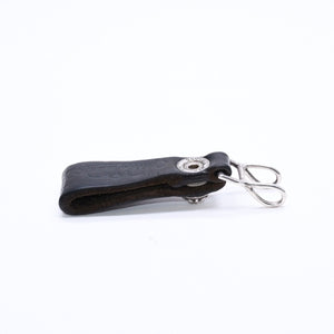 CHROME HEARTS クロムハーツ W BELT LOOP CROSS BUTTON Wベルトループ クロスボタン キーリング レザー 美品 中古 4a007530