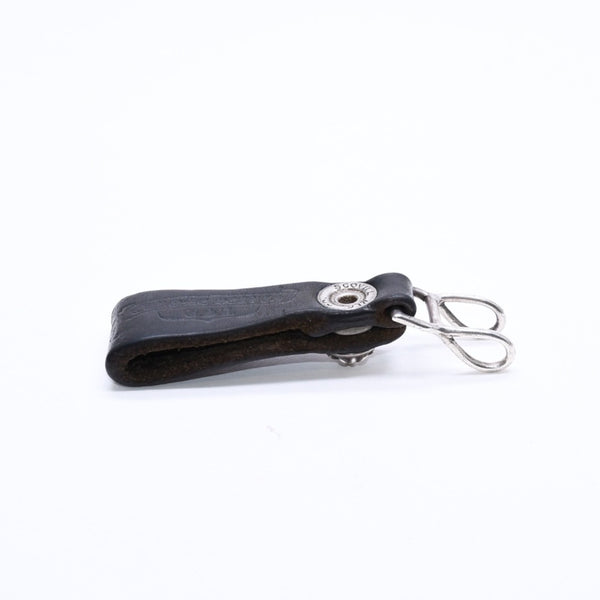 CHROME HEARTS クロムハーツ W BELT LOOP CROSS BUTTON Wベルトループ クロスボタン キーリング レザー 美品 中古 4a007530