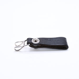 CHROME HEARTS クロムハーツ W BELT LOOP CROSS BUTTON Wベルトループ クロスボタン キーリング レザー 美品 中古 4a007530
