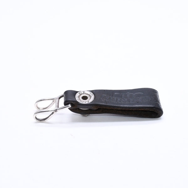 CHROME HEARTS クロムハーツ W BELT LOOP CROSS BUTTON Wベルトループ クロスボタン キーリング レザー 美品 中古 4a007530