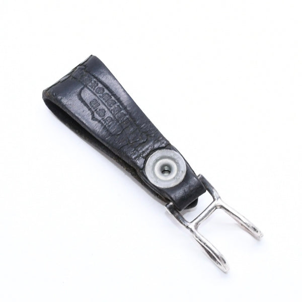 CHROME HEARTS クロムハーツ W BELT LOOP CROSS BUTTON Wベルトループ クロスボタン キーリング レザー 良品 中古 4a007532
