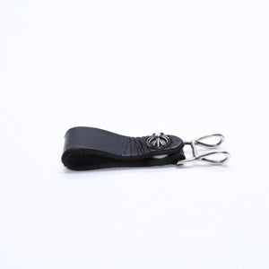 CHROME HEARTS クロムハーツ W BELT LOOP CROSS BUTTON Wベルトループ クロスボタン キーリング レザー 良品 中古 4a007532