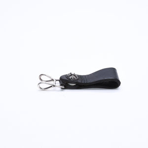 CHROME HEARTS クロムハーツ W BELT LOOP CROSS BUTTON Wベルトループ クロスボタン キーリング レザー 良品 中古 4a007532